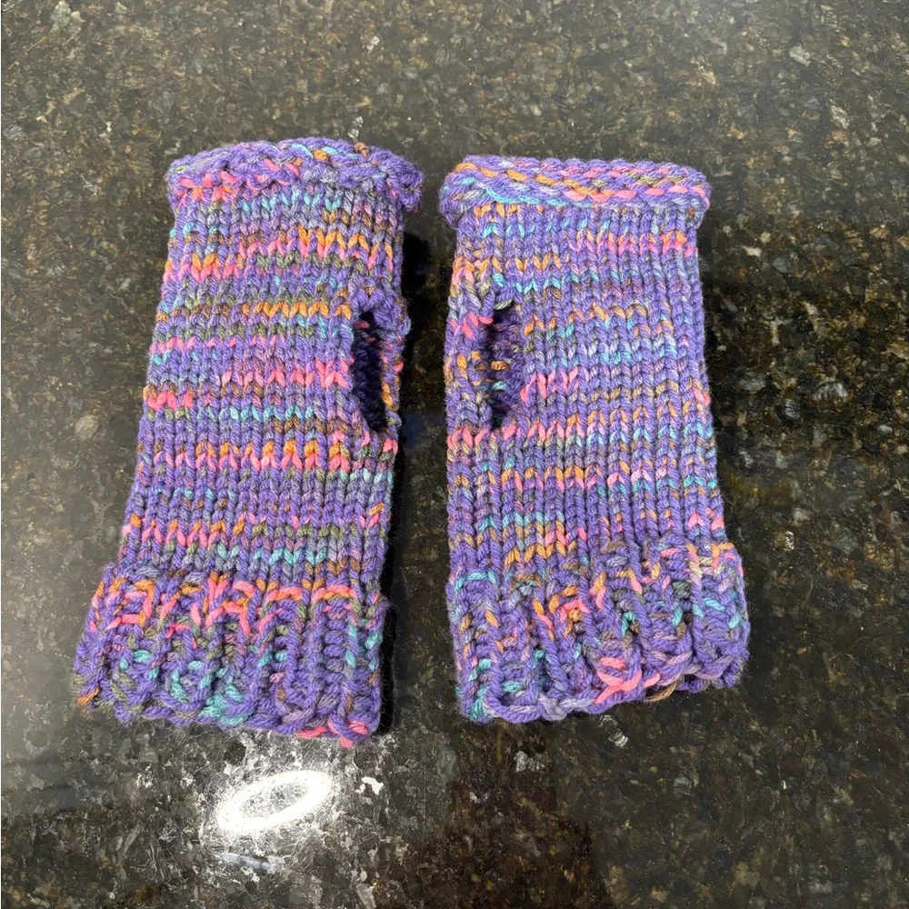 NWOT Colorful Knit Fingerless Gloves